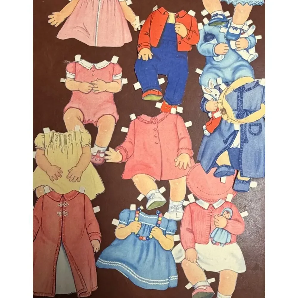 Vintage 1945 Sally Paper Doll Set w/ Original Clothes Uncut Tabs Excellent